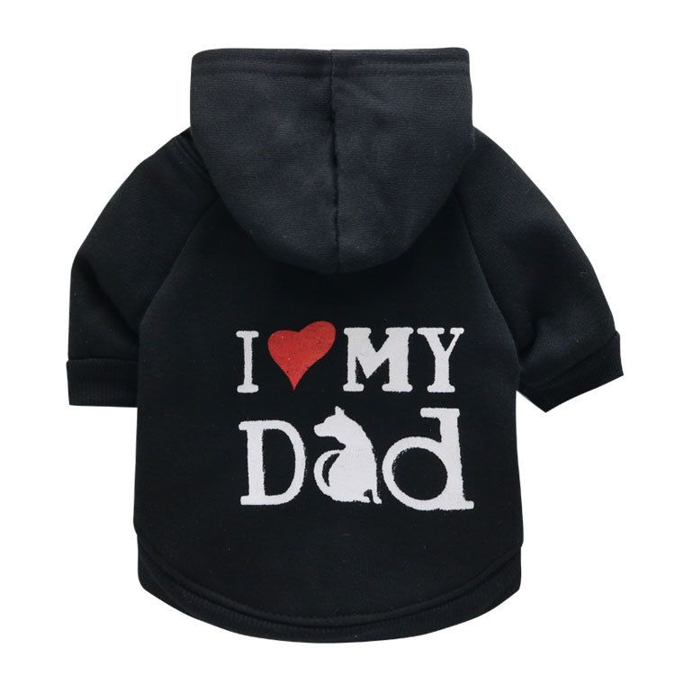 DROOLING DOG Pet Sweatshirt Polyester Hooded Casual Black