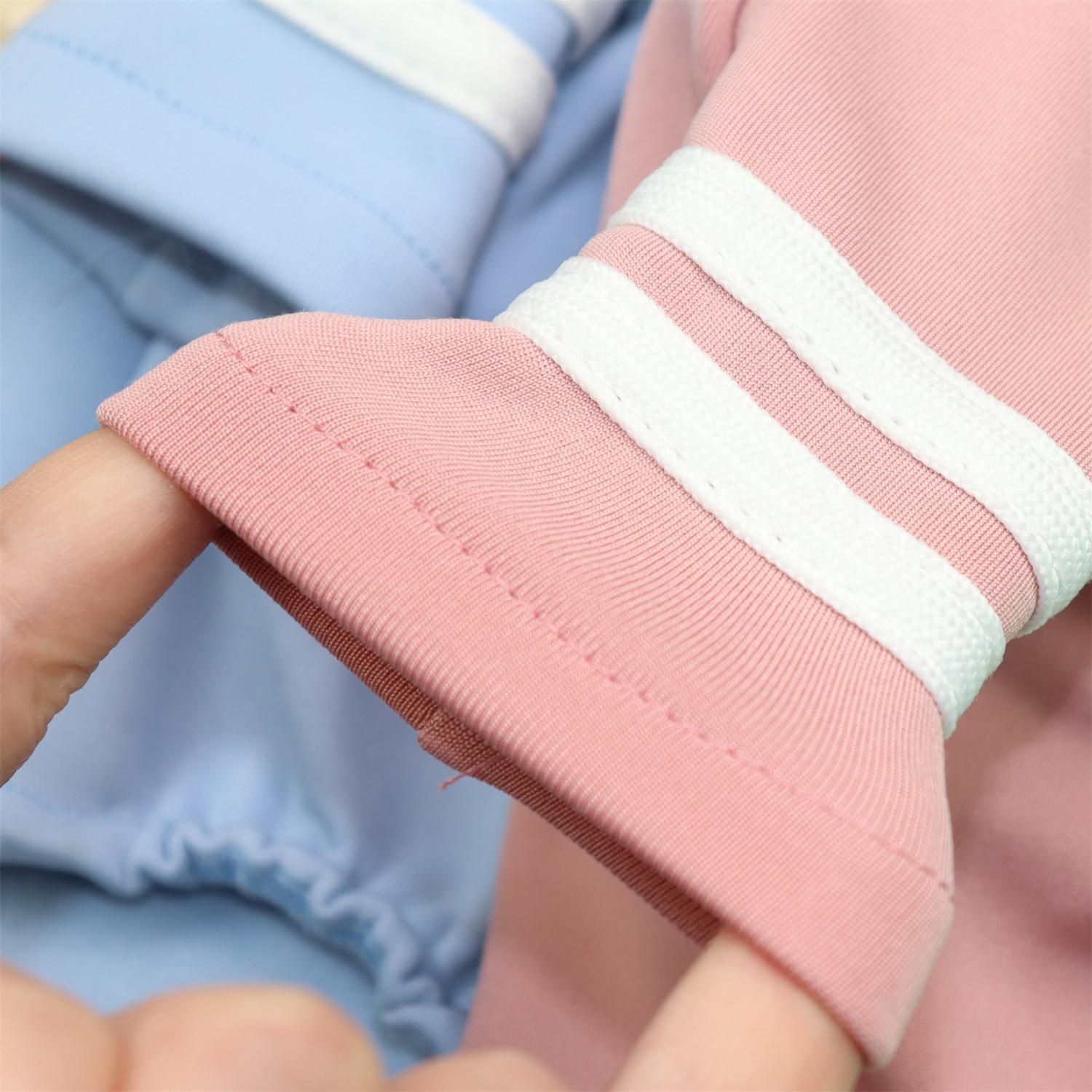 Dog Clothes Pet Clothing High Collar Base Shirt Two-bar bottoming shirt pink M view 4