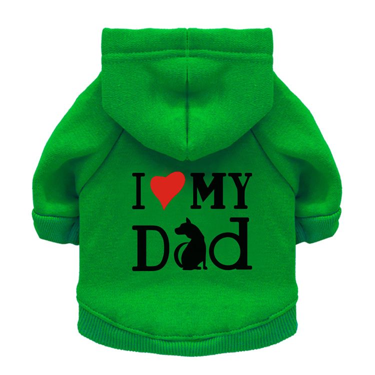 DROOLING DOG Pet Sweatshirt Polyester Hooded Casual Green M
