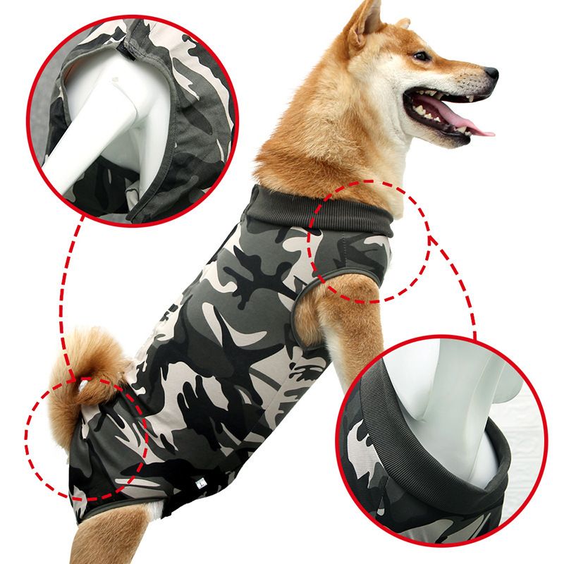 Ada Dog Post Surgery Recovery Clothing Striped Camouflage XL view 4