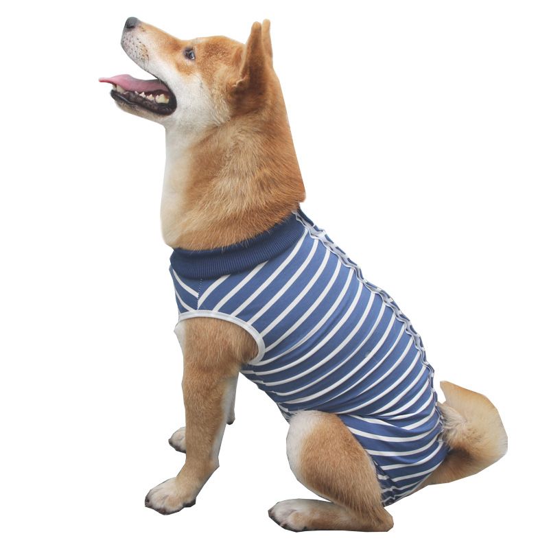 Ada Dog Post Surgery Recovery Clothing Striped Stripes L view 5