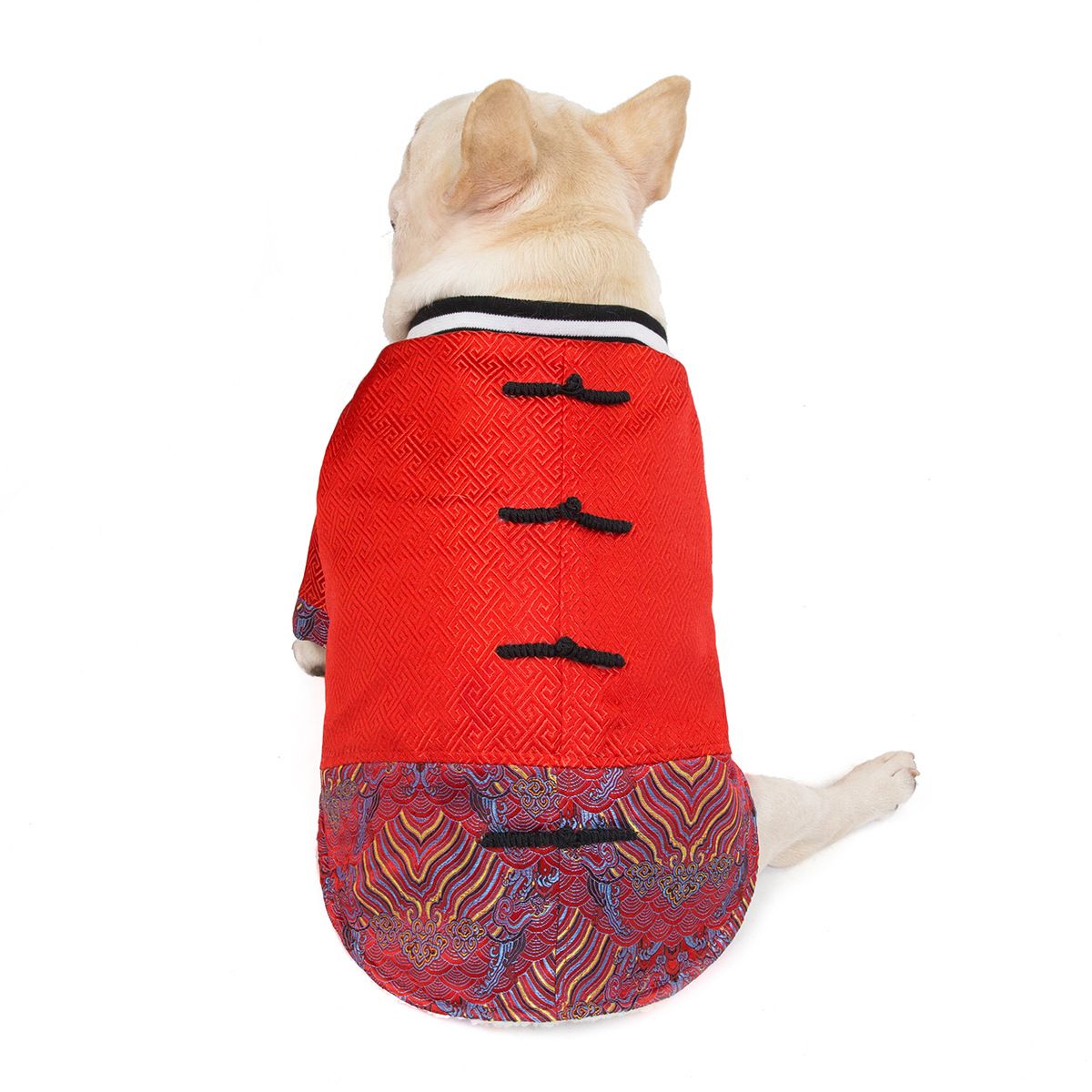 Bulldog Cotton Jacket Dogbaby Winter Pet Clothing Red S