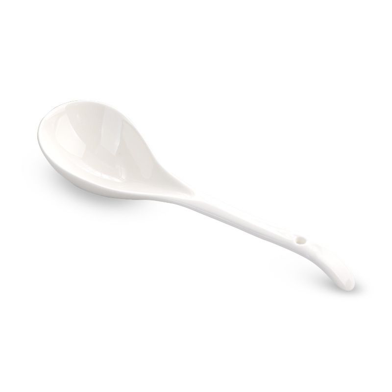 Ceramic Soup Spoon Yo Laifu Large White Pink Frosted Large Soup Spoon view 5