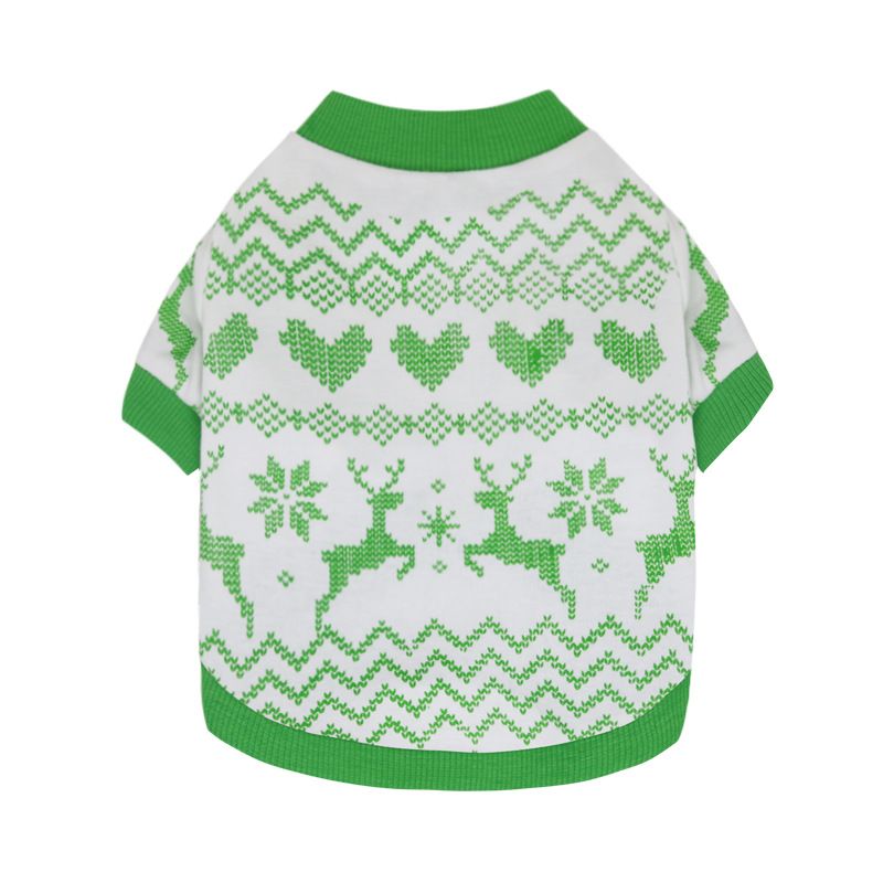DROOLING DOG Pet Dog Cat Clothes Cotton T Shirt White background with green