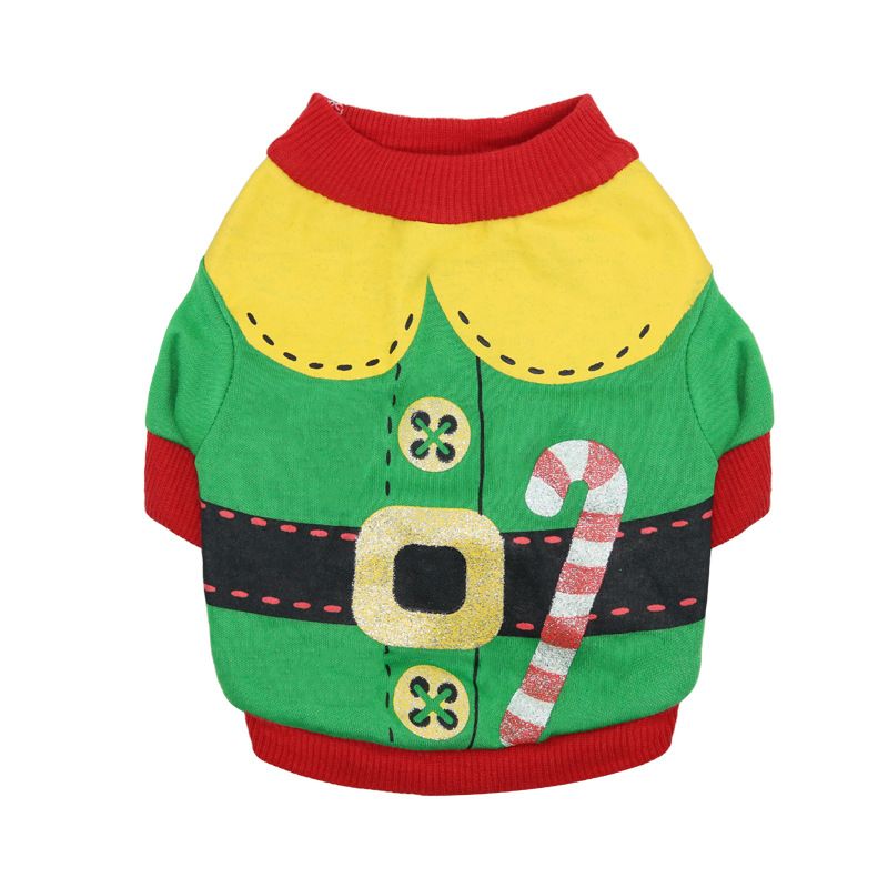 DROOLING DOG Pet Dog Cat Clothes Cotton T Shirt Orange Green Edge (pumpkin view 7