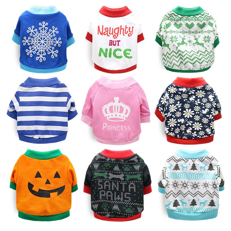 DROOLING DOG Pet Dog Cat Clothes Cotton T Shirt Red (dot) Size: L view 4