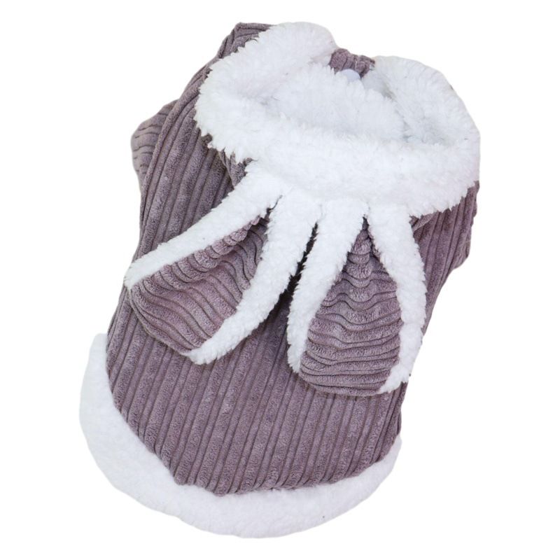 Pet Coat Rabbit Ear Cotton Qichong Small Dog Darling Rabbit Grey view 2
