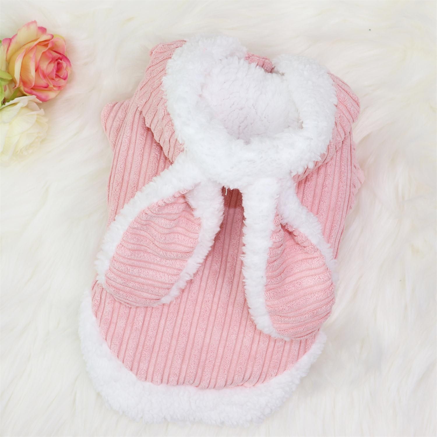 Pet Coat Rabbit Ear Cotton Qichong Small Dog Darling Rabbit Grey XL view 5