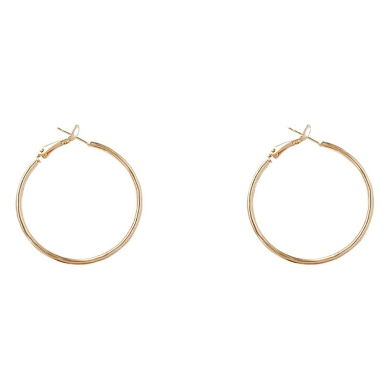 Mori Wai Metal Earrings Geometry Circle 925 Silver E2455 gold 4cm view 2
