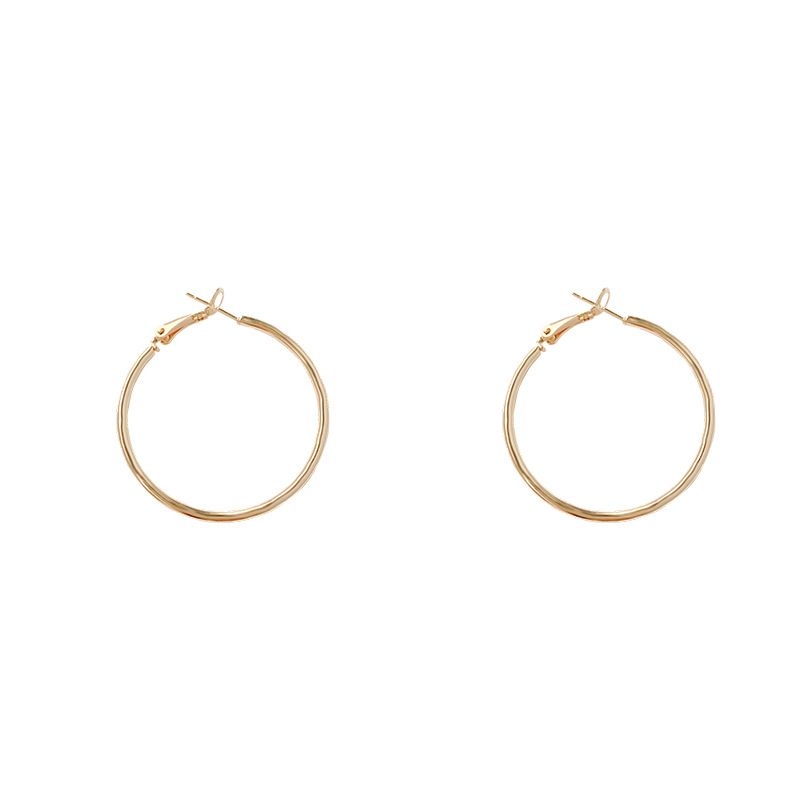 Mori Wai Metal Earrings Geometry Circle 925 Silver E2455 Silver 3cm view 5
