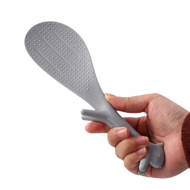 Squirrel Rice Spoon PP Non Stick Kitchen Utensil 21CM White 21*5.7CM view 4