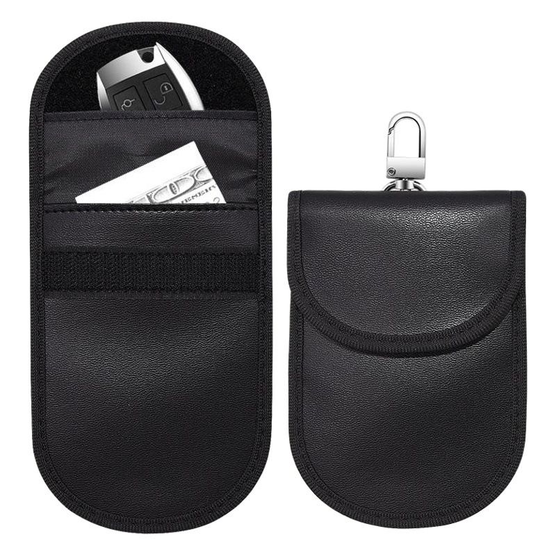 Chen Fu Shunyu Signal Shielding Bag Phone Car Key Zipper Black 12*9 cm view 2