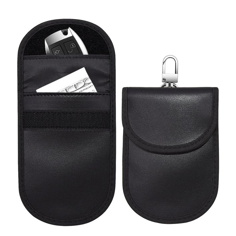 Chen Fu Shunyu Signal Shielding Bag Phone Car Key Zipper Black 12*9 cm view 5