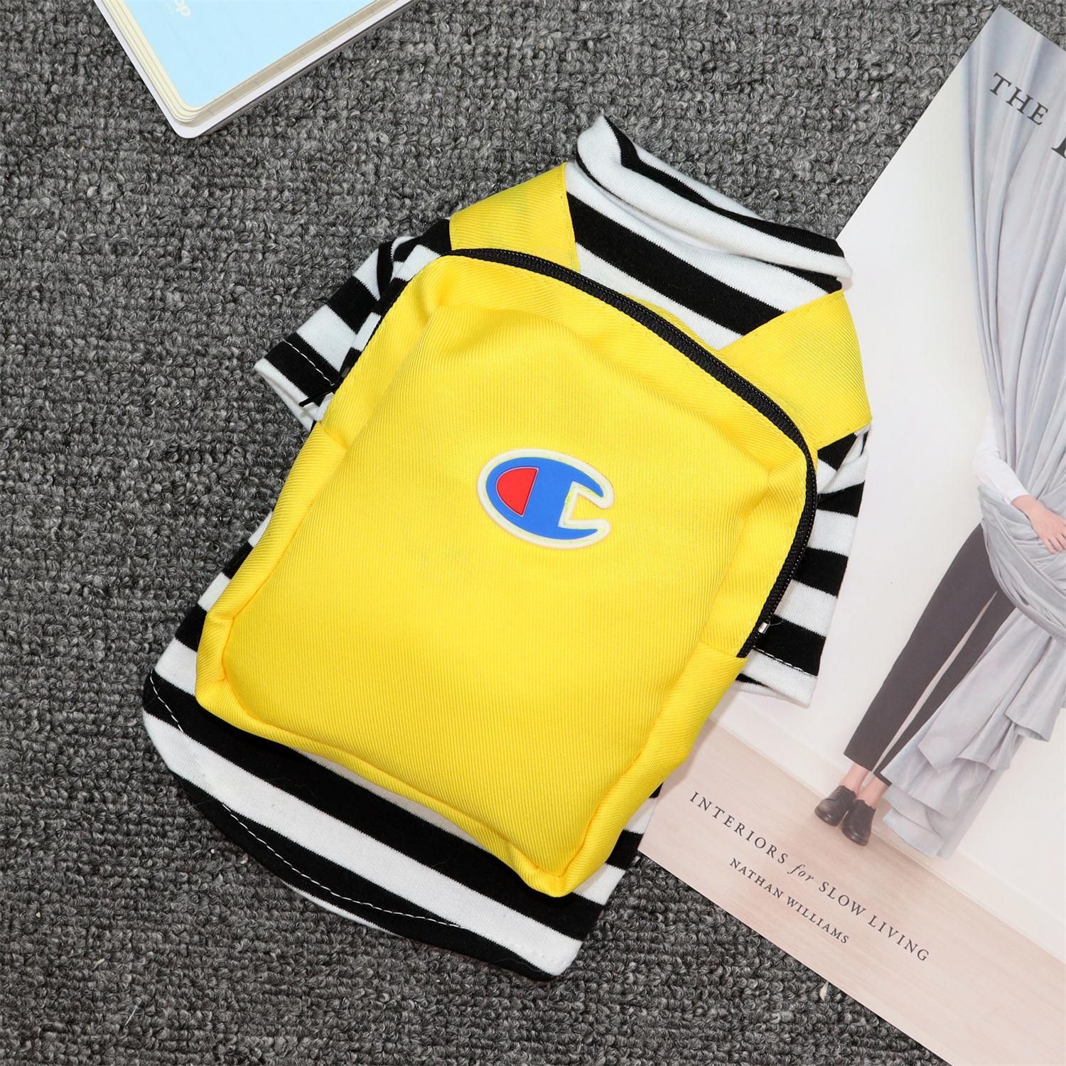 Funny Dog Clothes Qichong Small Pet Spring Autumn Purse Stripe XS