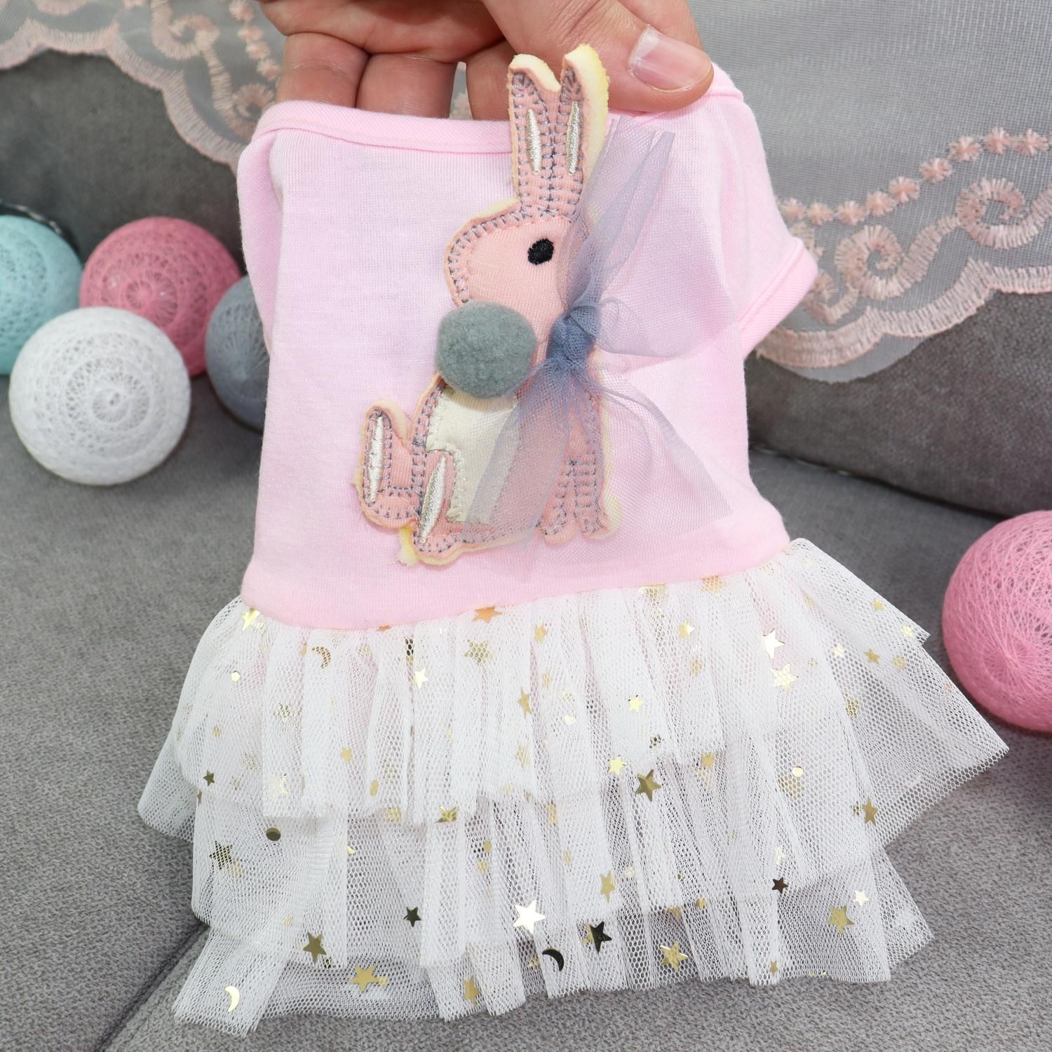 Pet Skirt Odd Pet Cloth Casual Dog Clothes White XS view 3