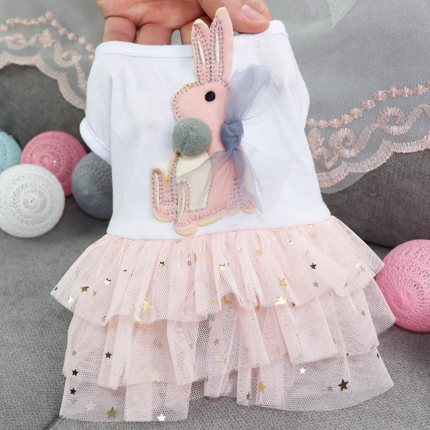 Pet Skirt Odd Pet Cloth Casual Dog Clothes White