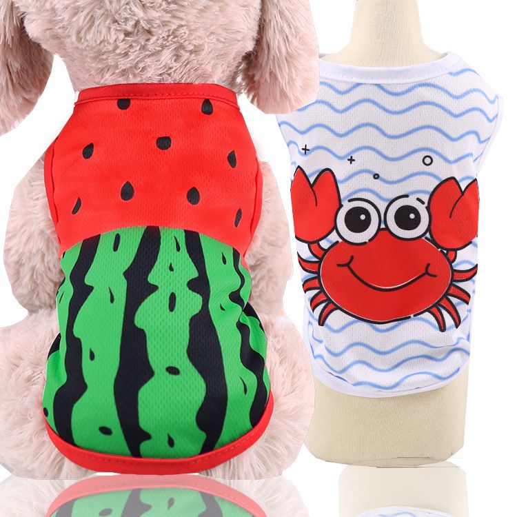 Mesh Pet Vest 3D Print Dog Cat Clothing Vest 3D Realistic Big Pineapple S view 7