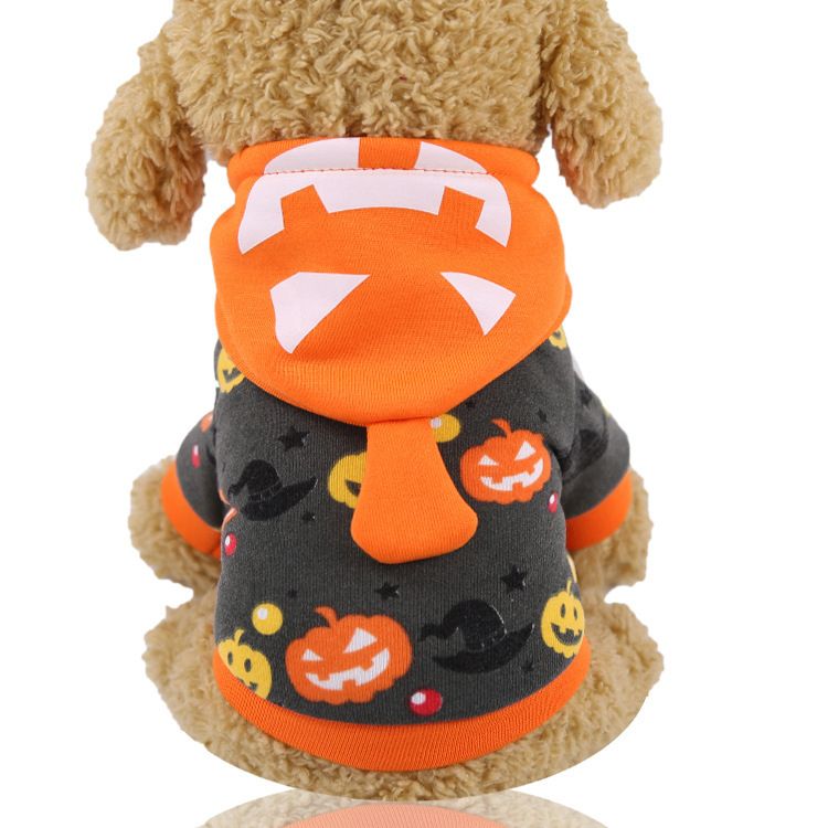 shine Pet Dog Cat Transformation Costume Cotton Gray bottom-hooded two-leg