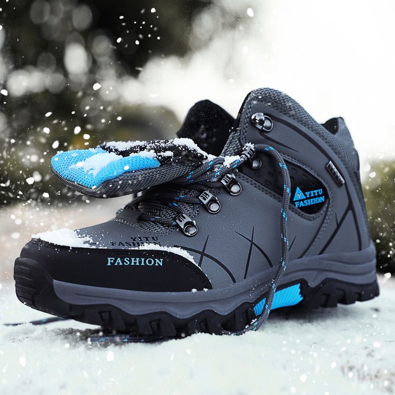 Men Hiking Shoes High Top Warm Winter 8528. Note. 8528 Gray 44 view 2