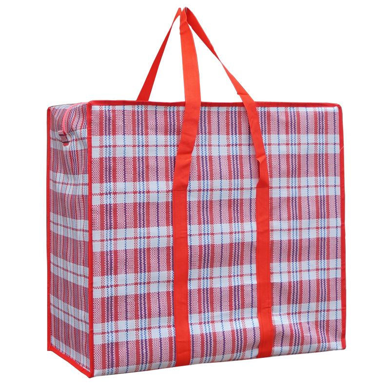 Woven Storage Bag PP Multipurpose Moving Clothes Red Trumpet view 3
