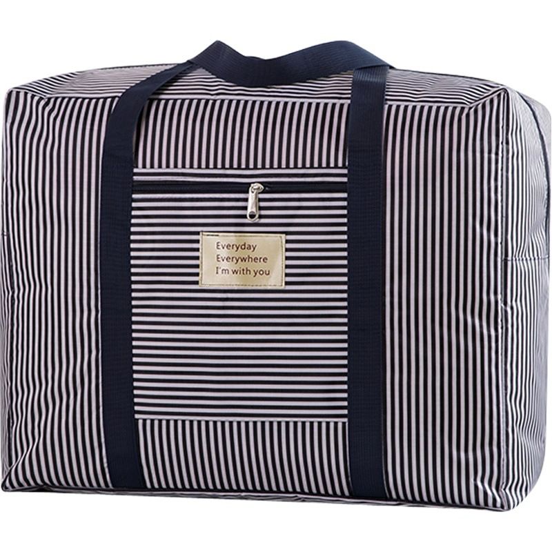 Oxford Cloth Travel Storage Bag Waterproof Fold. Deep Blue Wave point Medium view 2