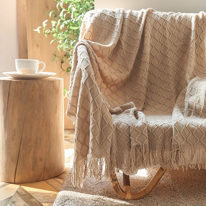 Yan Chu Knitted Diamond Blanket 125x170cm Deep Powder 125x 170 Diamond (with view 3