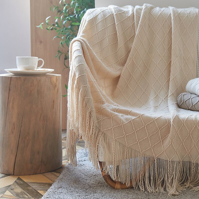 Yan Chu Knitted Diamond Blanket 125x170cm Deep Powder 125x 170 Diamond (with view 4