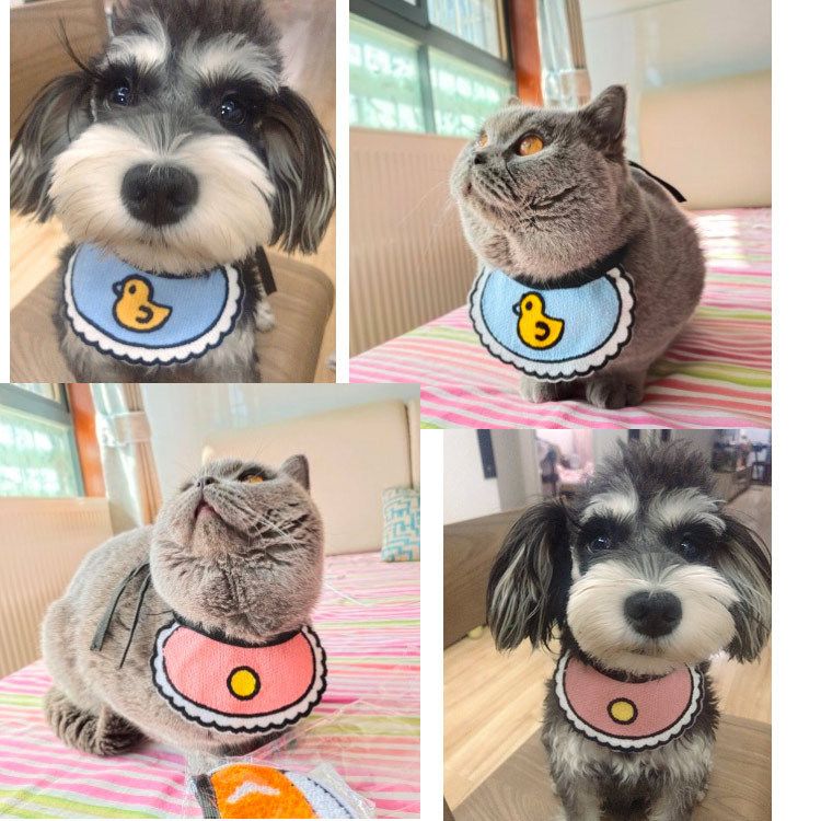 Pet Scarf Wool Lace Up Cat Dog Lace-up saliva towel Christmas snowman M (lace view 4