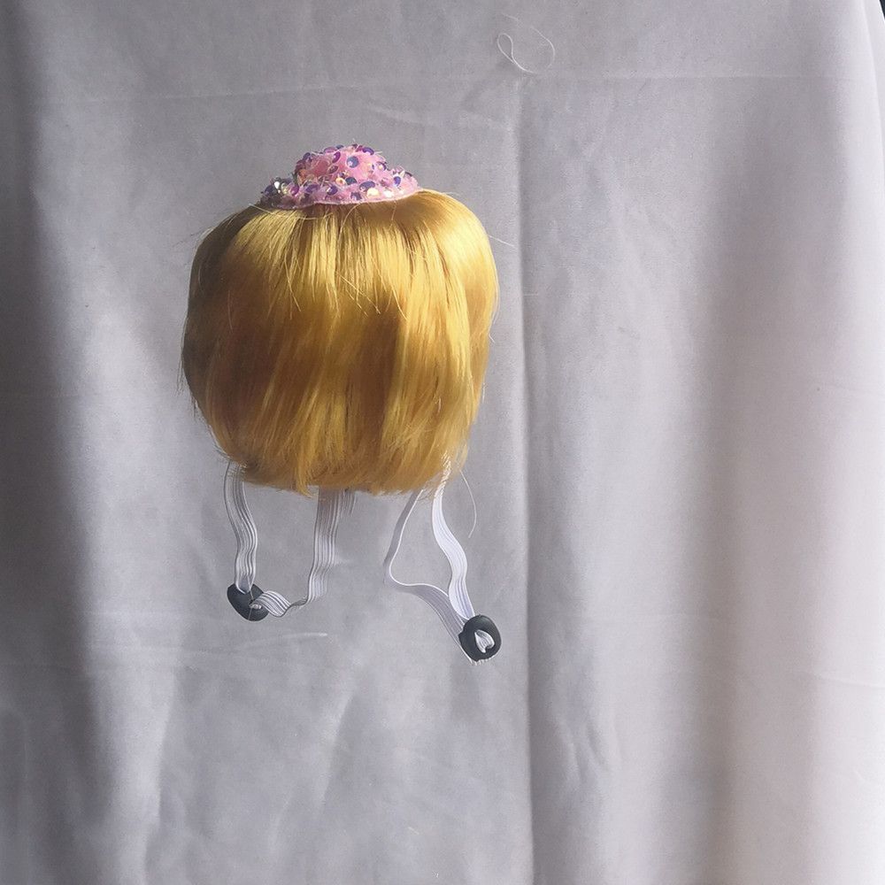 Pet Dog Cat Wig Gold Short Hair view 3
