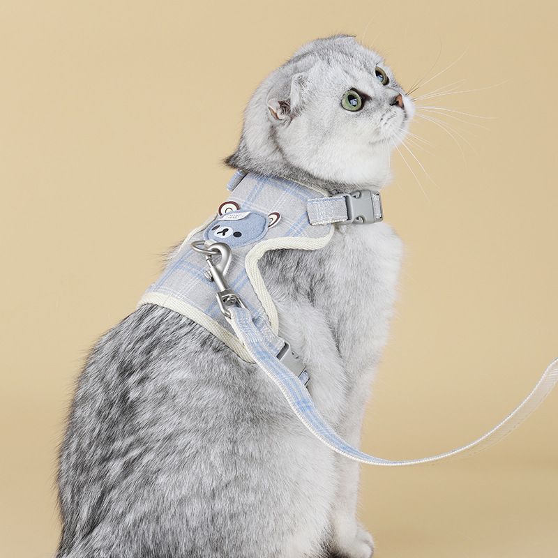 Zichen Vest Cat Leash Polyester Traction Strap Grey S(1.0 fit 1.50 kg-3.50 kg view 4
