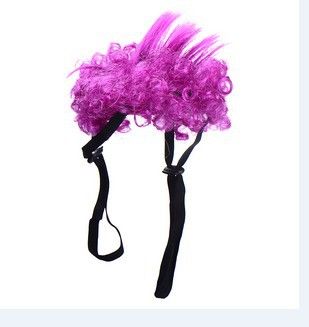 Pet Dog Wig Short Curly Hair Gan's Liangsi NI Purple — image 1