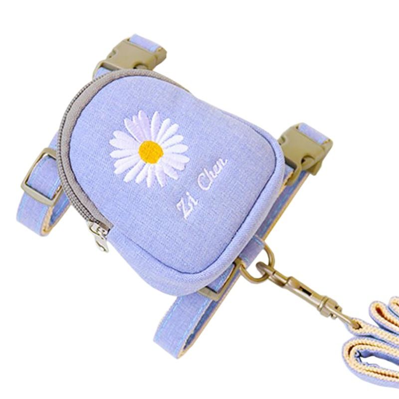 Zichen Dog Harness Polyester Embroidered Chrysanthemum Yellow (sunflower) view 2