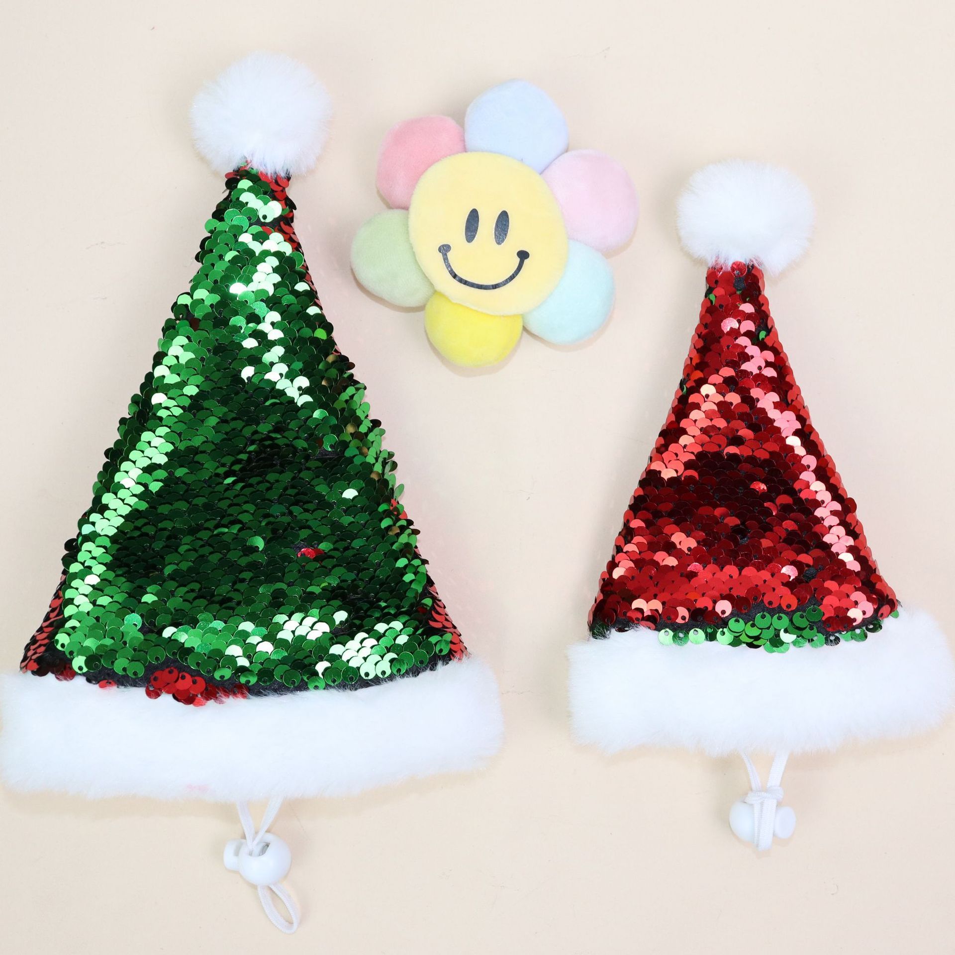 Pet Sequin Hat Scarf Set Odd pet Christmas Sequin Set Large view 4