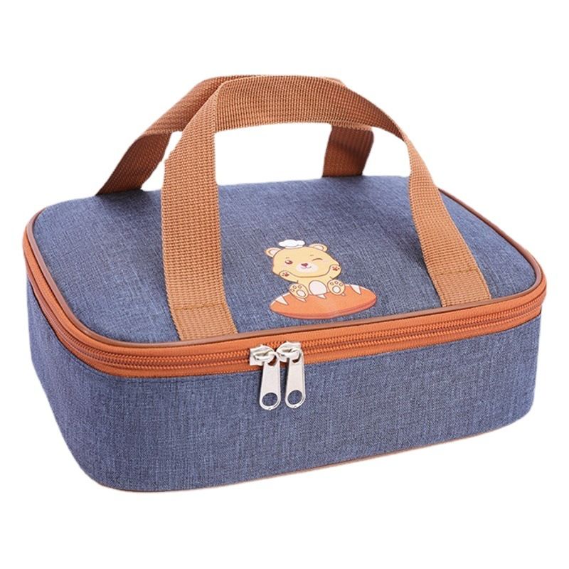 Insulation Lunch Bag Senyi Xin Oxford Cloth T2023 Apricot Large with Screw view 2