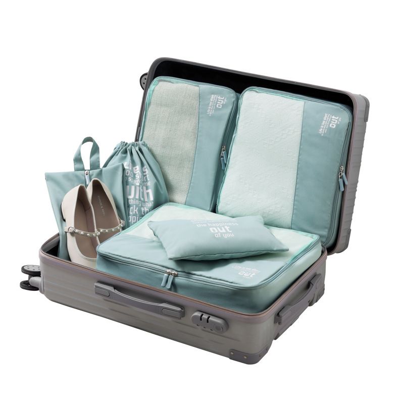 Show set Travel Storage Bag 6 Piece Set Polyester Khaki view 5