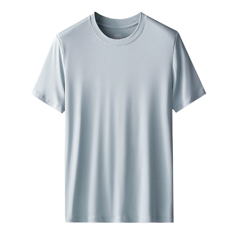 Kang Gongfang Men Modal T-Shirt Crewneck Short Sleeve V-neck-Black 3XL(161kg ~ view 3