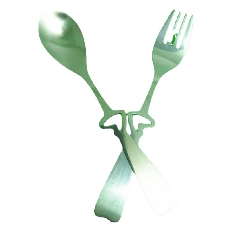 Stainless Steel Smiley Spoon Children Cutlery Set Heart Fork view 2