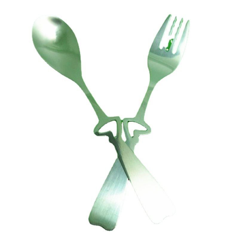 Stainless Steel Smiley Spoon Children Cutlery Set Heart Fork view 3