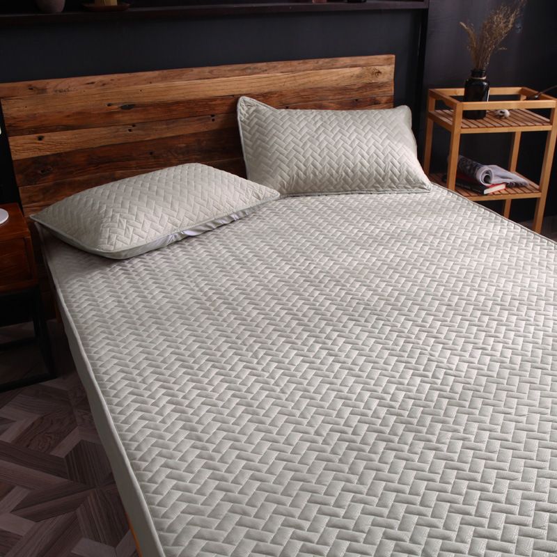 Cotton Mattress Cover 90x200cm Gray Grid Bai Xiaoge 90*200cm standard view 3