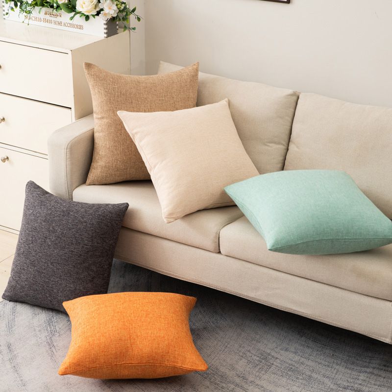 Shengdu Solid Color Polyester Pillow Case 40x40cm csmm dark green 45*45cm view 2