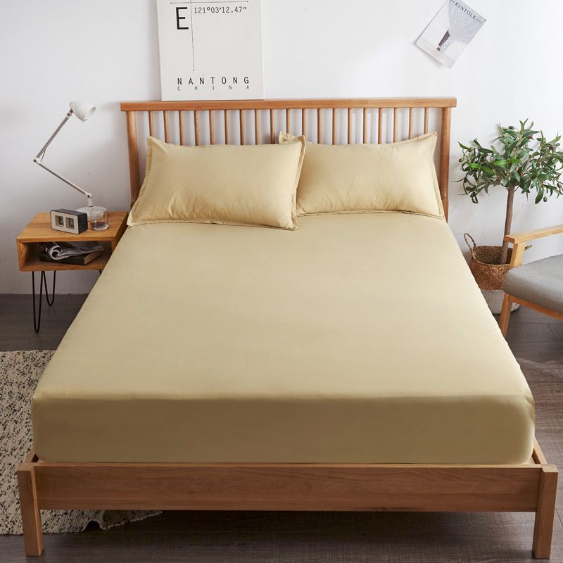 Pure Cotton Mattress Cover Non Slip Bed Sheet 40s CAMEL 160*200cm standard — image 1