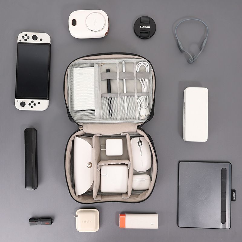 Bei Lian Data Cable Storage Bag Cube Polyester Travel Grey 24.5*18*10cm view 3