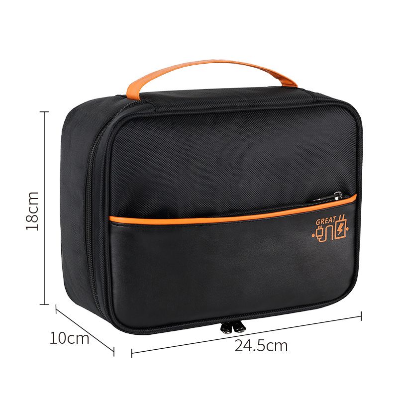 Bei Lian Data Cable Storage Bag Cube Polyester Travel Black 24.5*18*10cm — image 1