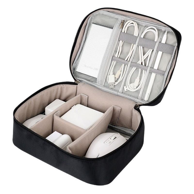 Bei Lian Data Cable Storage Bag Cube Polyester Travel Black 24.5*18*10cm view 2