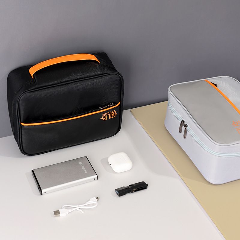 Bei Lian Data Cable Storage Bag Cube Polyester Travel Wine red 24.5*18*10cm view 4