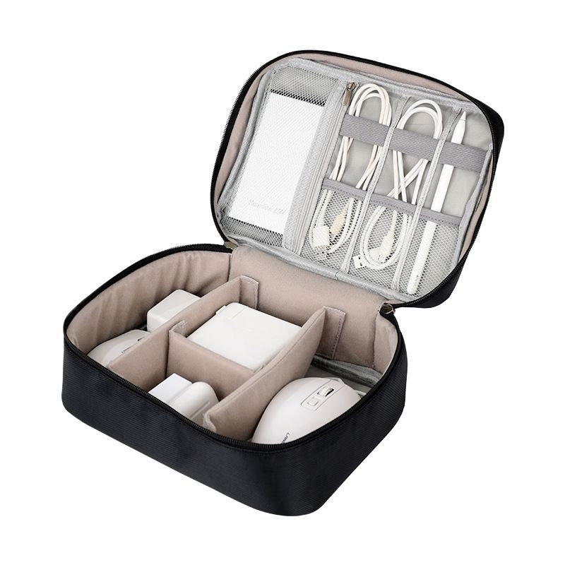 Bei Lian Data Cable Storage Bag Cube Polyester Travel Wine red 24.5*18*10cm view 5