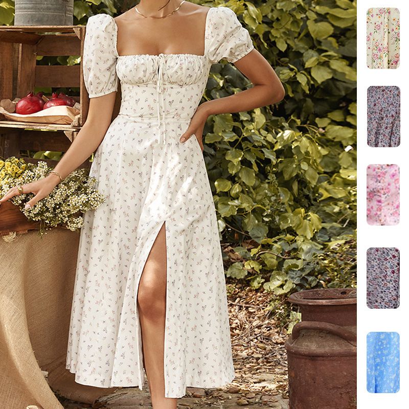 Hongyi Floral Long Dress Summer 2026 Green 2XL Size: XXL view 2