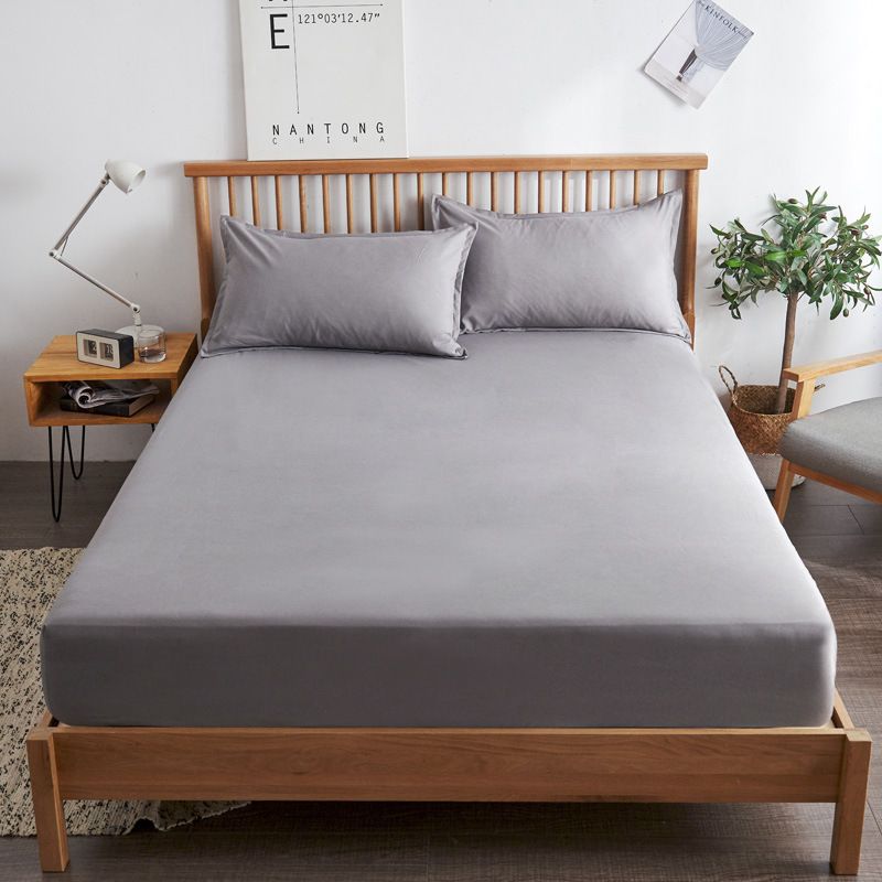 Cotton Mattress Cover Non Slip Bed Sheet Light gray 180*220 standard — image 1