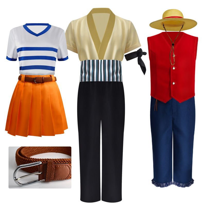 One Piece Cosplay Costume Real Life Luffy Polyester Real-life version Luffy XL view 2