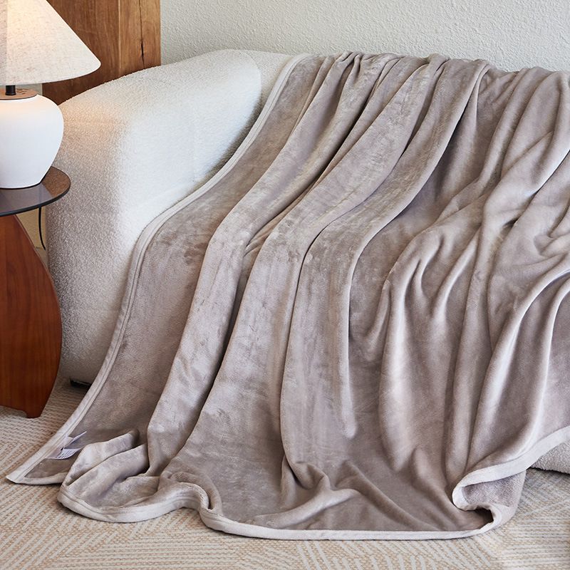 Mianyu Coral Velvet Blanket Solid Color 100X120CM Lotus root starch 180x 200cm view 3